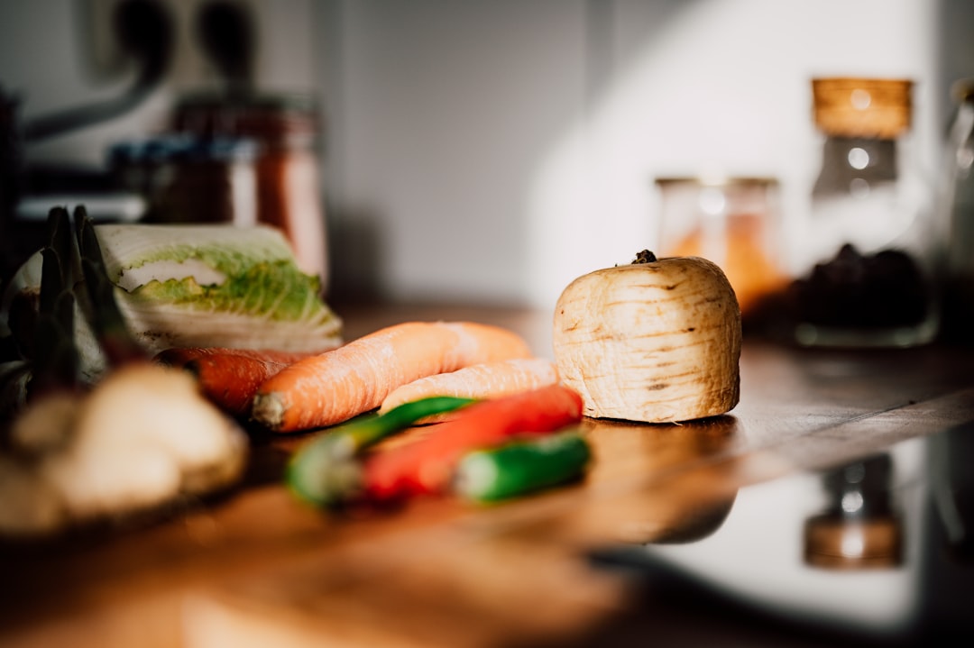 Fresh vegetables on a cutting board