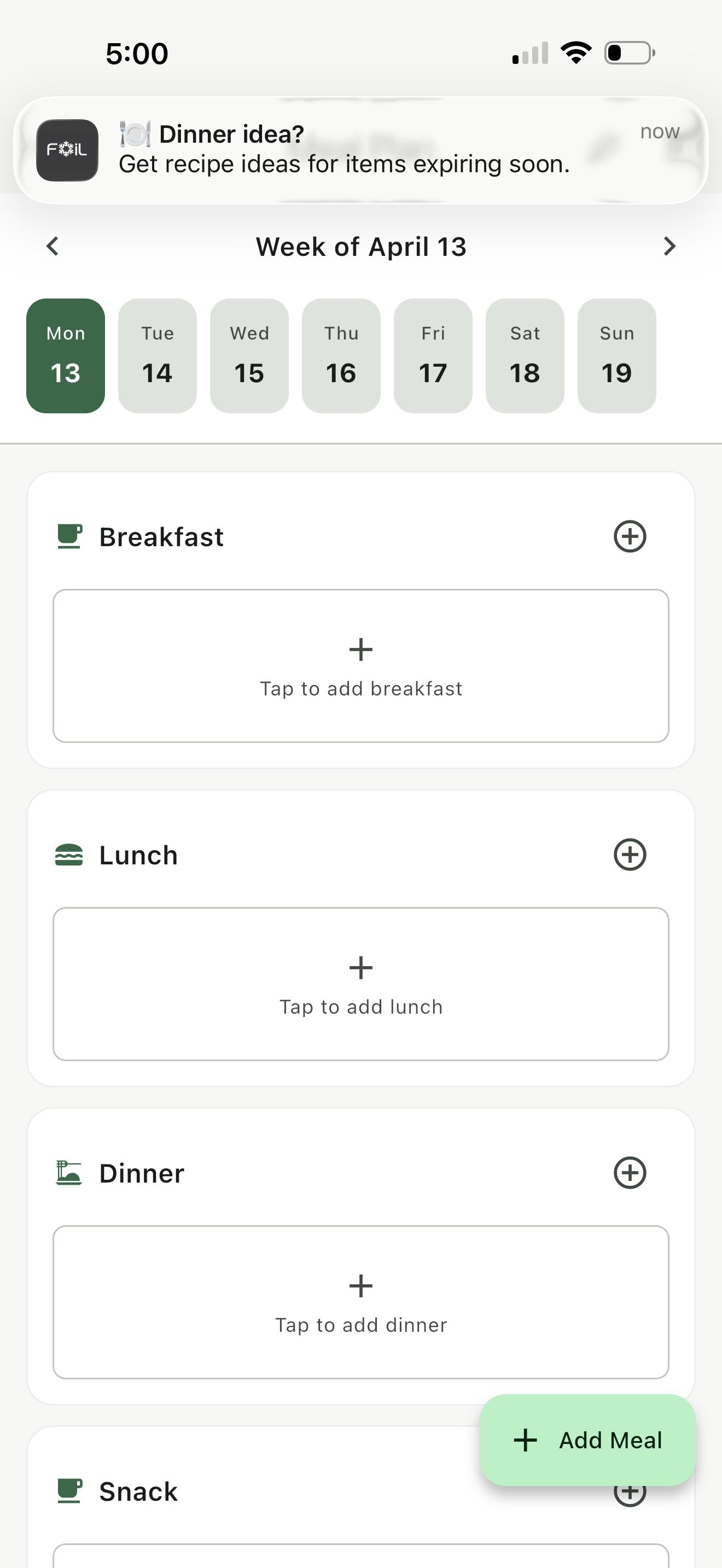 Meal planning
